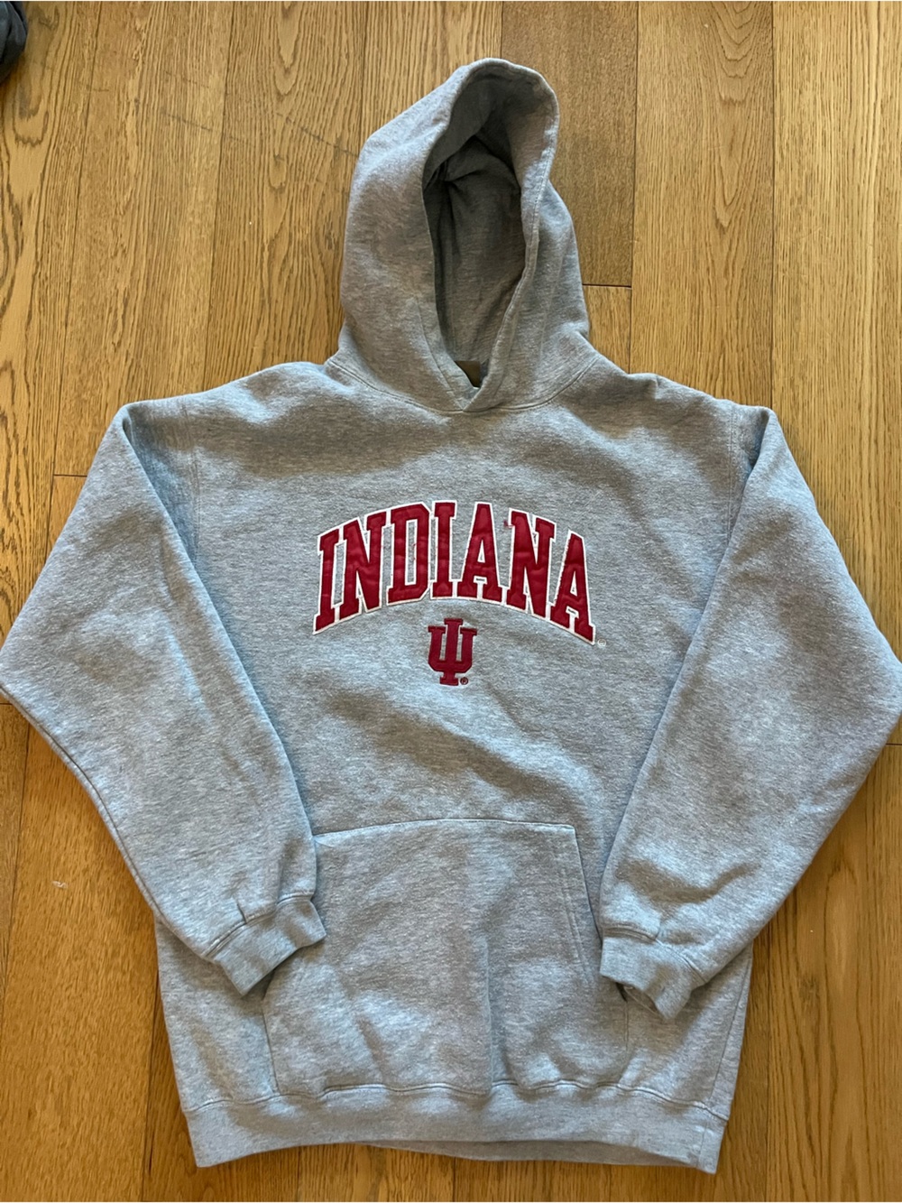 Vintage Reebok Heisman Indiana Hoosiers Hoodie Mens Small Grey IU Sweatshirt